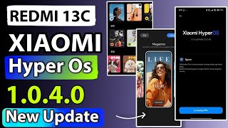 Redmi 13C Xiaomi Hyperos 1.0.4.0 September 2024 New Update | Hyperos New Control Centre