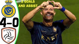 RONALDO 2 GOALS | Al Nassr vs Al-Shabab 4-0 - All Goals and Highlights - 2023