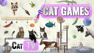 КОТ-игры | Лучшая подборка Cat TV, том 61 | 2 ЧАСА 🐝🐞🦋🦎🦜🐜🐭🧵