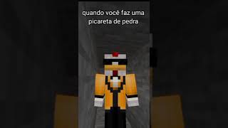 quando você faz uma picareta de pedra no Minecraft #shorts