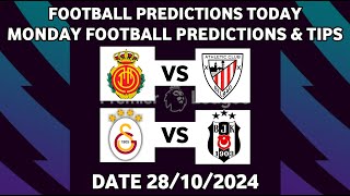 FOOTBALL PREDICTIONS TODAY 28/10/2024|SOCCER PREDICTIONS BETTING TIPS,#betting@sports betting tips