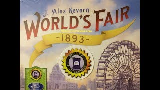 Распаковка настольной игры World`s Fair 1893 (Всемирная выставка 1893)