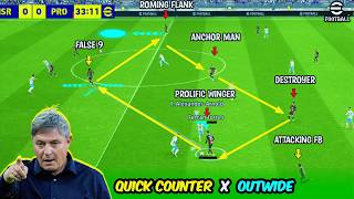 Understanding Out Wide & Quick counter | Best Formations & Tactics Guide for eFootball 2024 Mobile