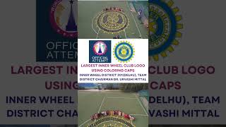 INNER WHEEL CLUB LOGO USING COLORING CAPS - World Records India