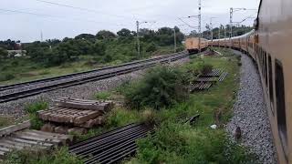 Fast Crossing Coimbatore Express crossing with Basav Express at Makalidurga Scenic station