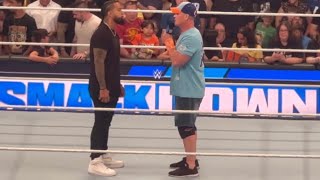 John Cena returns and attacked by Jimmy Uso - WWE Smackdown 9/1/23