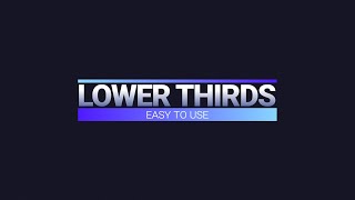 Stylish Dynamic Lower Third - After Effects Template