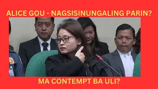 Alice Gou nagsisinungaling pa rin? ma contempt kaya?  - September 9, 2004 Senate hearing