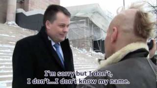 Member of Finnish parliament forgets his name