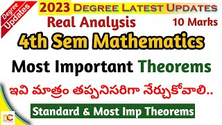 4th sem Maths Most Important Theorems 10 marks important questions 2023 Degree Exams #degreeexams