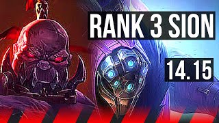 SION vs JAX (TOP) | Rank 3 Sion | NA Challenger | 14.15