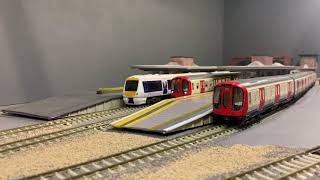 Harefield london underground model railway - Trains running