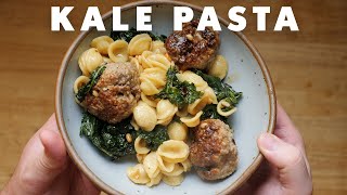 Kale Meatball Pasta