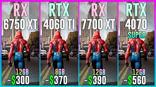 RX 6750 XT vs RTX 4060 TI vs RX 7700 XT vs RTX 4070 SUPER - Test in 25 Games