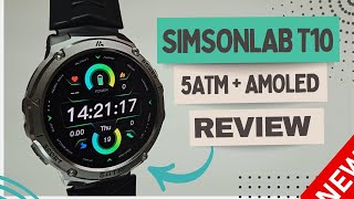 O MELHOR CUSTO BENEFÍCIO - SIMSONLAB T10 Smartwatch 5ATM e Tela AMOLED