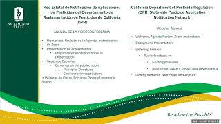 NOV 3 PESTICIDE NOTIFICATION NETWORK (ORG. SPAN)