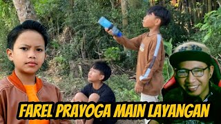 SENENGNYA BISA TERTAWA LEPAS FAREL PRAYOGA BERMAIN LAYANGAN DI SAWAH