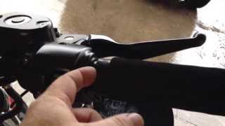 Install bullet grips on  Harley Sportster (Agent Orange)