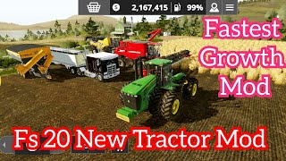 Fs 20 New Tractor Mod| Fs 20 Fastest Growth Challenge #farminggames #fsskills #fs20 #fs20