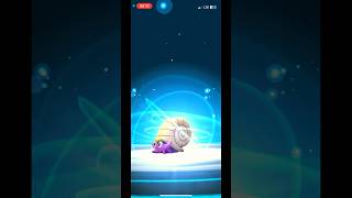 ✨🐚 Shiny Omanyte evolves into Omastar! 🌊🪸 #shinydex #shinylivingdex #kanto #pokemongo #omanyte