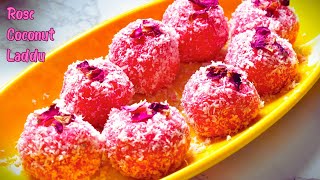 Rose Coconut Laddu Recipe - Celebrate Janmashtami with Delicious Rose Coconut Laddus