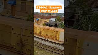 ES44ACi 2547 Suzano e DASH9 9042 LGBT NO TREM L86 EM EMBÚ GUAÇÚ #rumo #lgbt #suzano #ferrovia #train