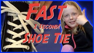 Tie Your Shoes Fast!  How to Tie Your Shoe In 1 Second