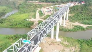 jembatan terpanjang way sekampung panjang 400m drone aerial