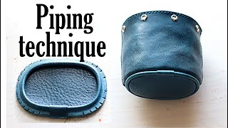 [technique] How to do piping 파이핑 하기 / Leather craft