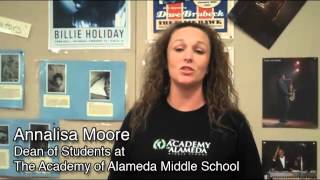 Annalisa Moore Dean of Students at The Academy of Alameda Middle School