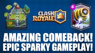 CLASH ROYALE | EPIC SPARKY GAMEPLAY! | Amazing Comeback In Legendary Arena!