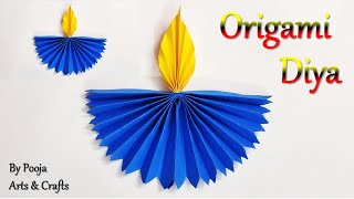 How To Make Diya With Paper | Origami Diya | Diwali Craft Ideas | Diwali Activities For Kids