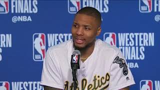 Damian Lillard Postgame Interview   Game 1  Trail Blazers vs Warriors  2019 NBA Playoffs