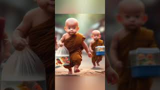 Little monk #cutebaby #littlemonk #monks #cutemonk #shorts