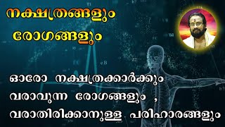 27 നക്ഷത്രക്കാർക്കും പിടിപെടാവുന്ന രോഗങ്ങളും,വരാതെയിരിക്കാൻ ചെയ്യേണ്ട വഴിപാടുകളും.Stars and Diseases