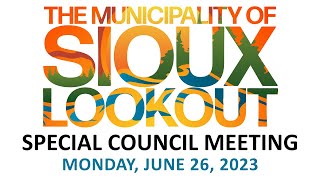 Special Council Meeting of June 26, 2023