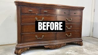 DRESSER MAKEOVER | Painting Furniture With a Spray Gun