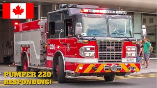 Montréal | *STATION BELLS* Montréal Fire Service (SIM) Pumper 220 Responding to Medical Aid Call