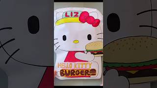 hello kitty blind bag x hamburger making kit ❤️ #blindbag #papercraft #asmr #sanrio #squishy