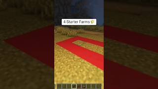 4 Minecraft Starter Farms🏡 #shorts