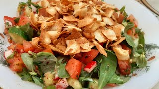 ርጅላ ሰላጣ purslane cucumber tomatos salad سلطة الرجلة