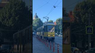 Tram in Lviv Tatra KT4D from Berlin line 6 #transport #publictransport #lviv #lwów #tram #trams