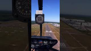 Robinson R44 helicopter landing at Blackbushe airport #heli #flying #robinsonr44