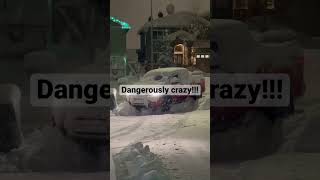 Dangerously crazy! ⚠️ #winter #alaska #snow #snowstorm