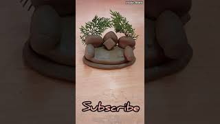 How to make Miniature  clay sofa - 1 #Shorts