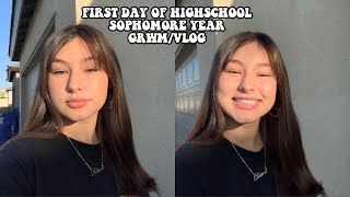 GRWM FIRST DAY OF HIGHSCHOOL VLOG (SOPHOMORE YEAR) 2019