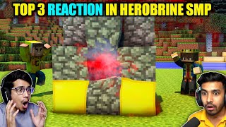 Top 3 Reaction in Herobrine Smp || Reaction