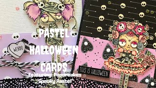 PASTEL HALLOWEEN CARDS // USING “SPOOKY PASTEL”  PAPERCAKES COLLECTION BY SERENA BEE