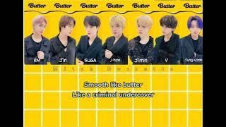 BTS (방탄소년단) 'Butter' Official (Audio) Lyrics #BTS #Butter