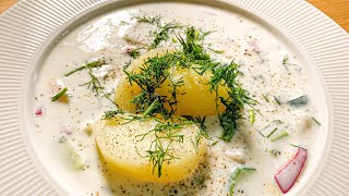 You have never eaten such a delicious and healthy soup. Cold radish soup recipe.